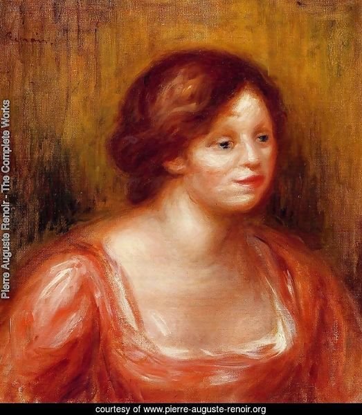 Bust Of A Woman In A Red Blouse