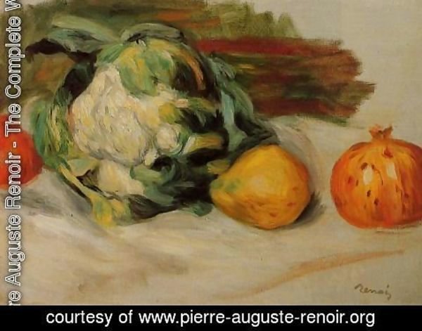 Pierre Auguste Renoir - Cauliflower And Pomegranates