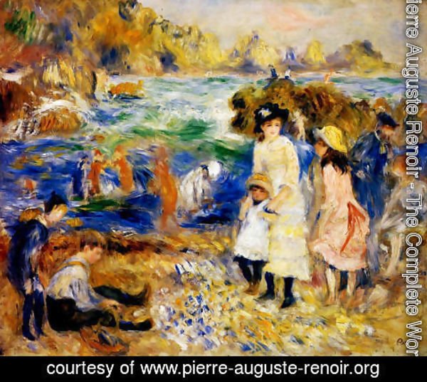 Pierre Auguste Renoir - Children By The Sea In Guernsey