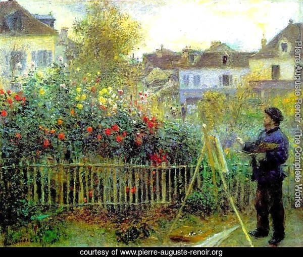 Claude Monet Painting In His Garden At Argenteuil