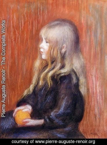 Pierre Auguste Renoir - Coco Holding A Orange