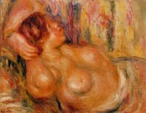 Pierre Auguste Renoir - Femme A La Poitrine  Nue Endormie