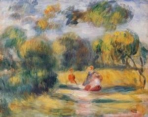 Pierre Auguste Renoir - Figures In A Landscape