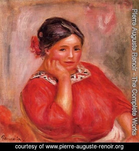 Pierre Auguste Renoir - Gabrielle In A Red Blouse2