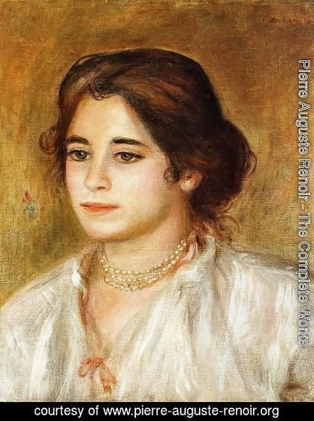 Pierre Auguste Renoir - Gabrielle Wearing A Necklace