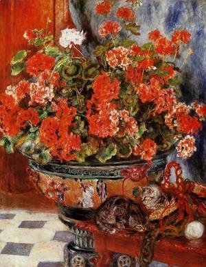 Pierre Auguste Renoir - Geraniums And Cats