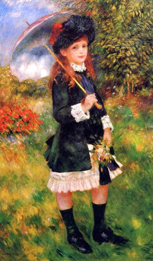 Pierre Auguste Renoir - Girl With A Parasol Aka Aline Nunes