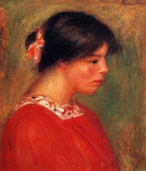 Pierre Auguste Renoir - Head Of A Woman In Red
