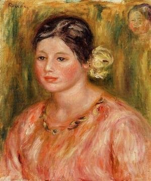 Pierre Auguste Renoir - Head Of A Young Girl In Red