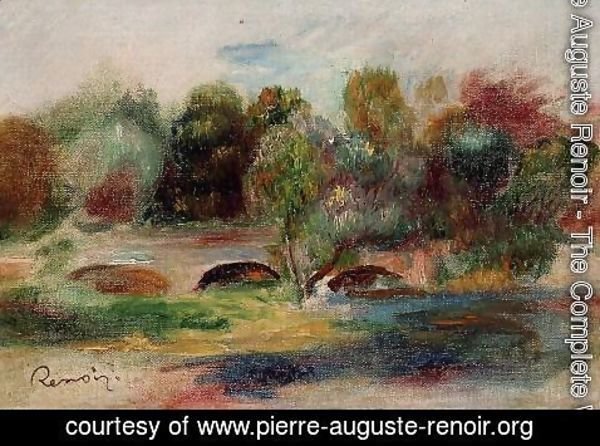 Pierre Auguste Renoir - Landscape With Bridge