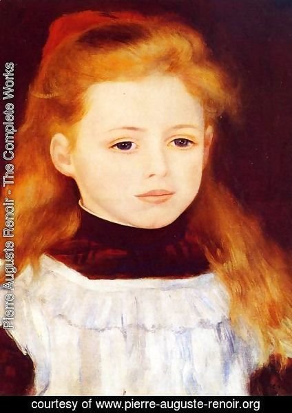 Pierre Auguste Renoir - Little Girl In A White Apron Aka Portrait Of Lucie Berard