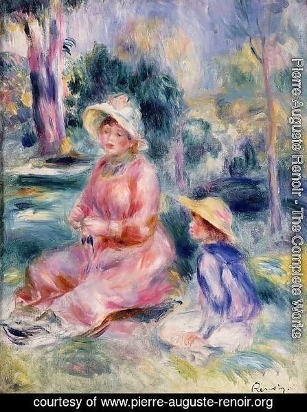 Pierre Auguste Renoir - Madame Renoir And Her Son Pierre