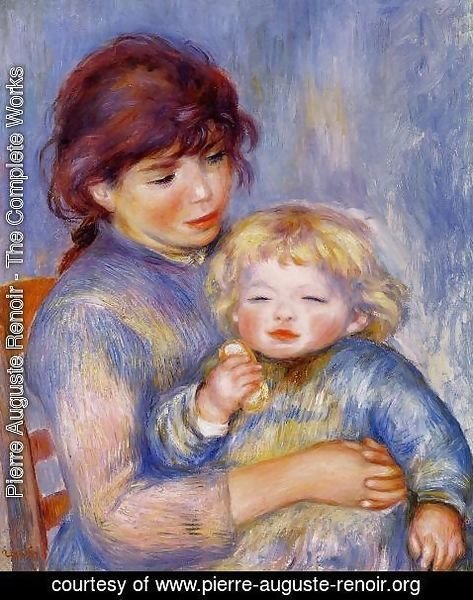 Pierre Auguste Renoir - Motherhood Aka Child With A Biscuit