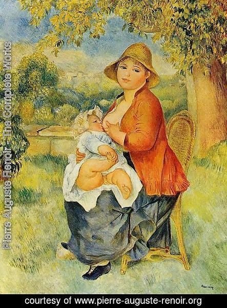 Pierre Auguste Renoir - Motherhood Aka Woman Breast Feeding Her Child