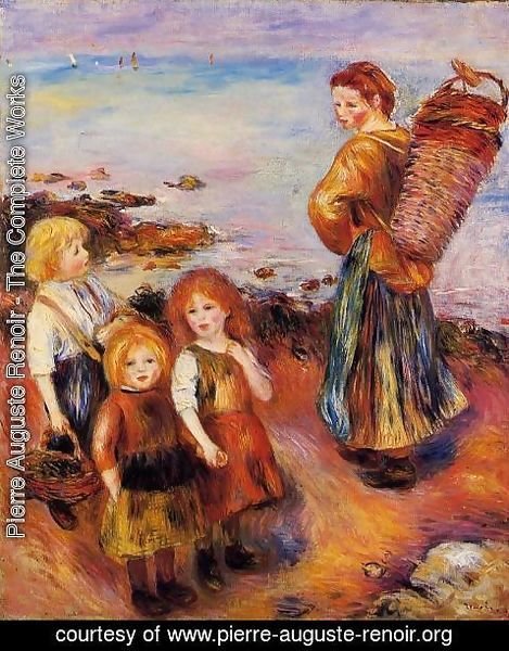Pierre Auguste Renoir - Mussel Fishers At Berneval