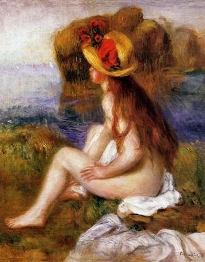 Pierre Auguste Renoir - Nude In A Straw Hat