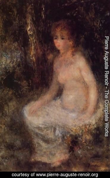 Pierre Auguste Renoir - Nude Sitting In The Forest