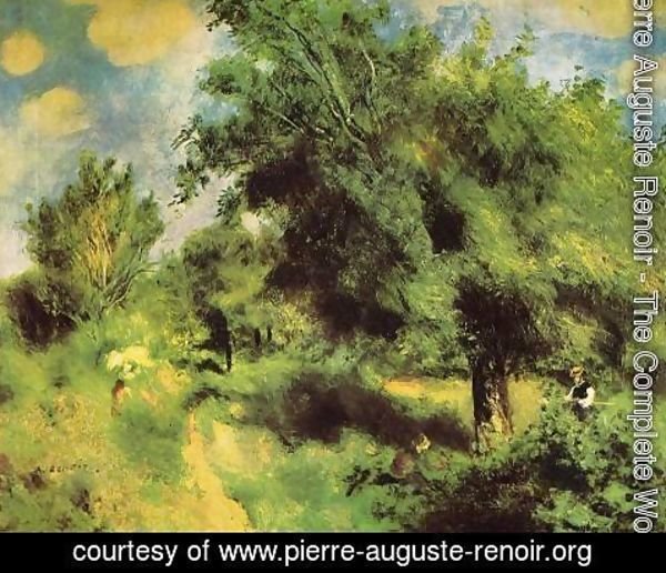 Pierre Auguste Renoir - Orchard At Louveciennes   The English Pear Tree