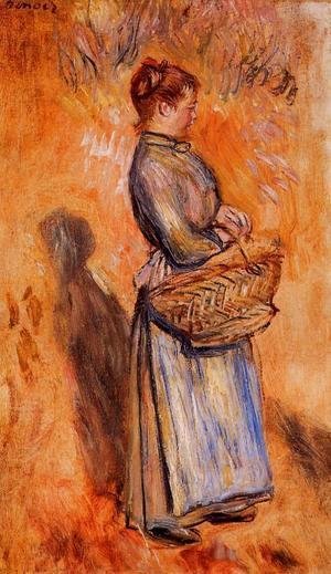 Pierre Auguste Renoir - Peasant Woman Standing In A Landscape