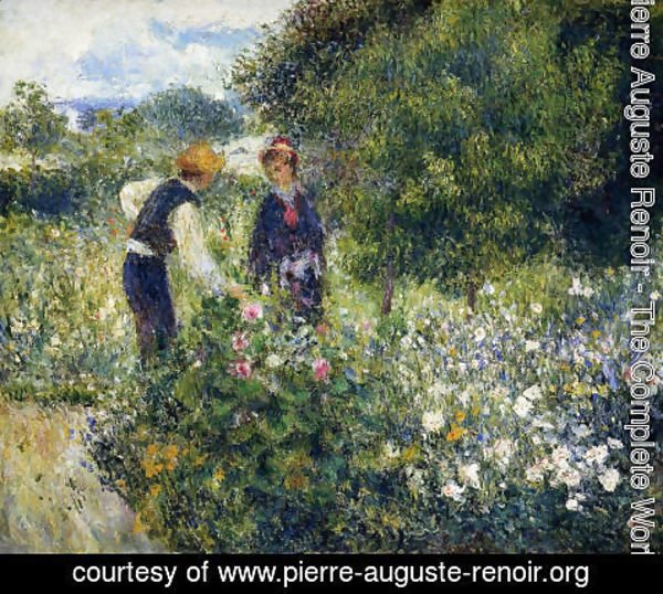 Pierre Auguste Renoir - Picking Flowers