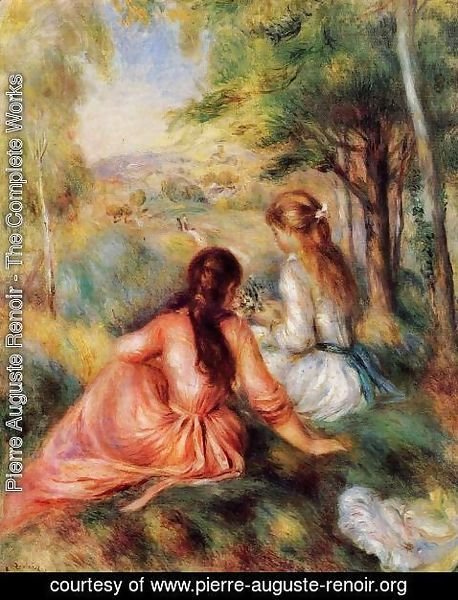 Pierre Auguste Renoir - Picking Flowers Aka In The Field