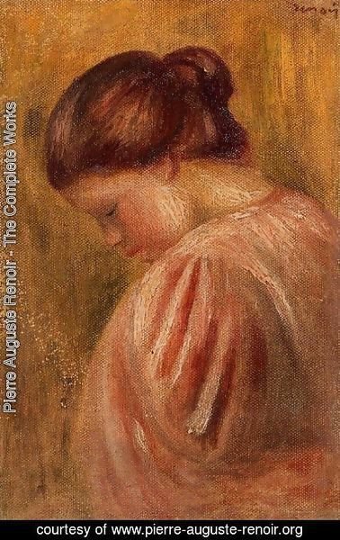 Pierre Auguste Renoir - Portrait Of A Girl In Red