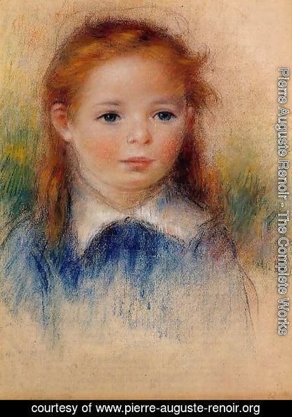 Pierre Auguste Renoir - Portrait Of A Little Girl