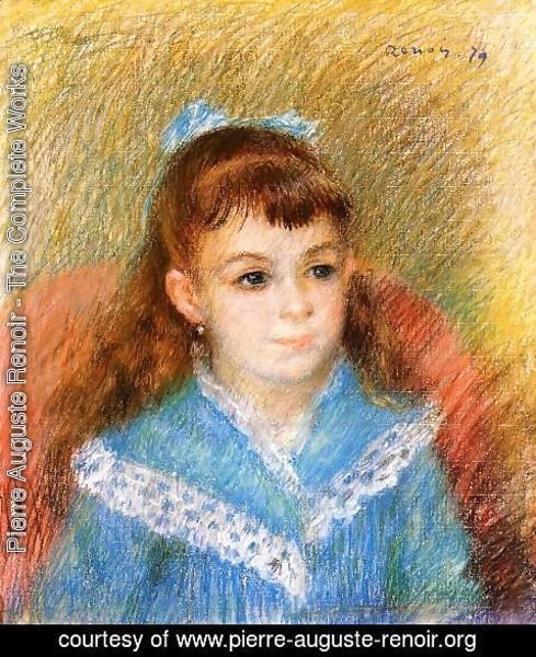 Pierre Auguste Renoir - Portrait Of A Young Girl Aka Elizabeth Maitre