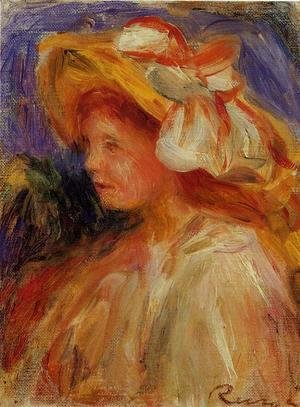 Pierre Auguste Renoir - Profile Of A Young Woman In A Hat