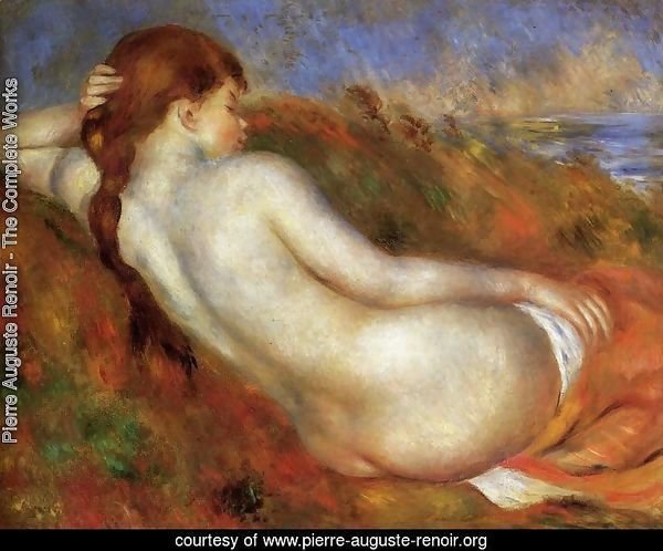Reclining Nude   (Pierre Auguste Renoir   1883)