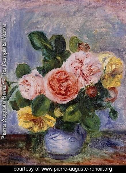 Pierre Auguste Renoir - Roses In A Vase2