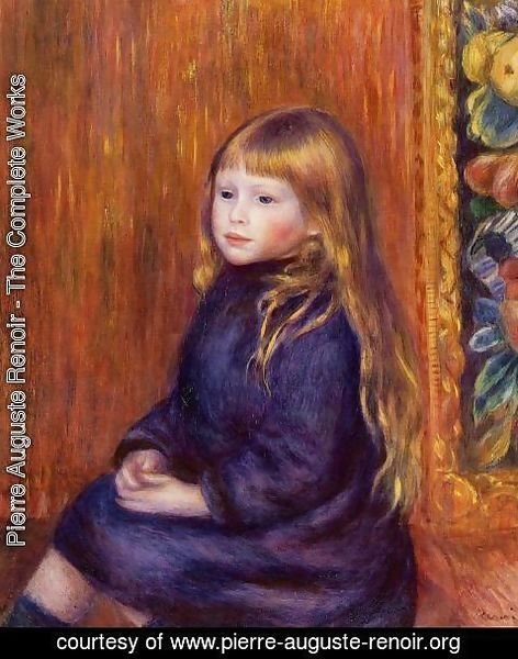Pierre Auguste Renoir - Seated Child In A Blue Dress