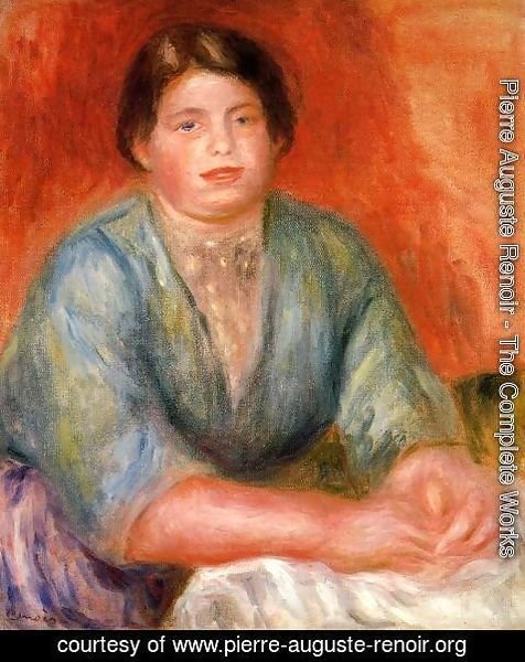 Pierre Auguste Renoir - Seated Woman In A Blue Dress