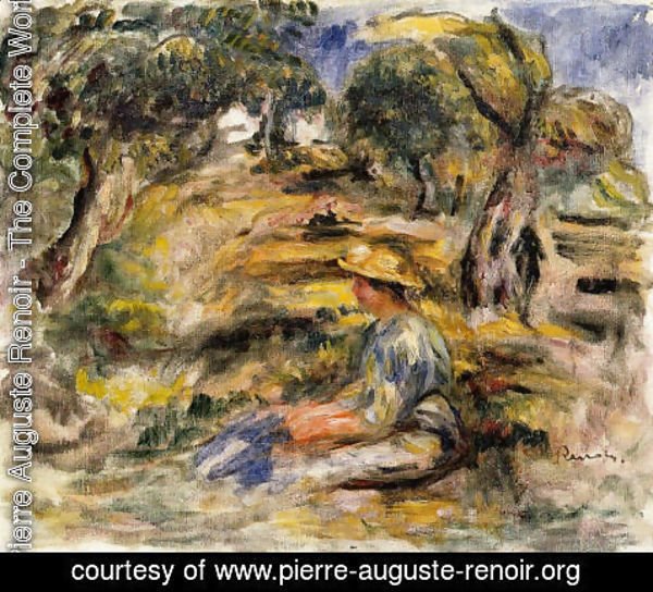 Pierre Auguste Renoir - Seated Woman In Blue