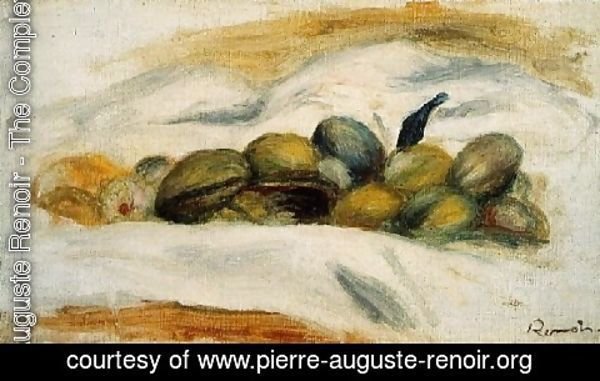 Pierre Auguste Renoir - Still Life   Almonds And Walnuts