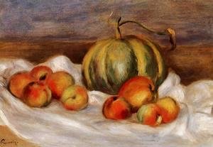 Pierre Auguste Renoir - Still Life With Cantalope And Peaches