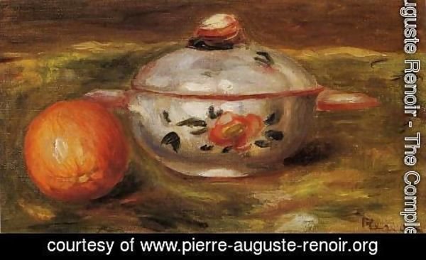 Pierre Auguste Renoir - Still Life With Orange And Sugar Bowl