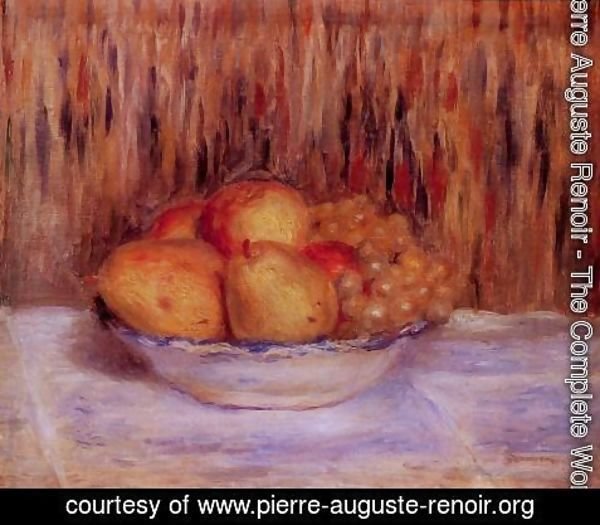 Pierre Auguste Renoir - Still Life With Peaches And Grapes