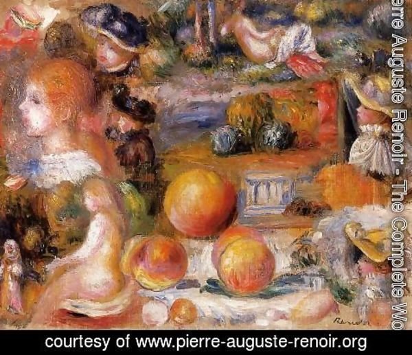 Pierre Auguste Renoir - Studies Womans Heads  Nudes  Landscapes And Peaches