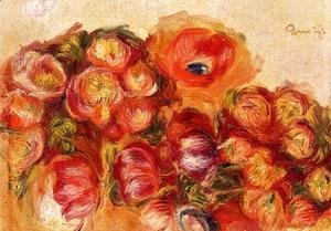 Pierre Auguste Renoir - Study Of Flowers   Anemones And Tulips