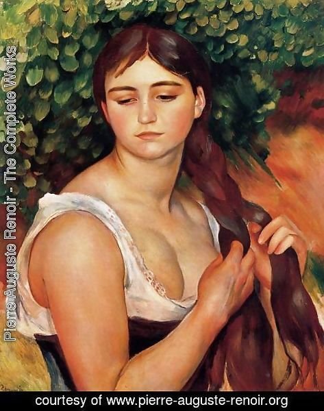 Pierre Auguste Renoir - The Braid Aka Suzanne Valadon