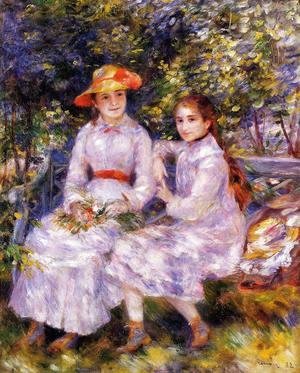 Pierre Auguste Renoir - The Daughters Of Paul Durand Ruel Aka Marie Theresa And Jeanne