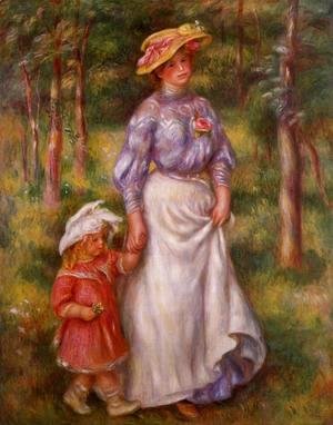 Pierre Auguste Renoir - The Promenade Aka Julienne Dubanc And Adrienne