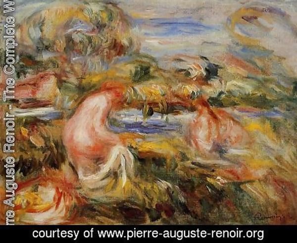Pierre Auguste Renoir - Two Bathers In A Landscape