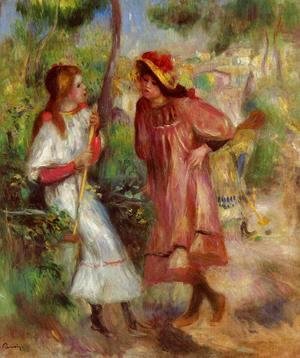 Two Girls In The Garden At Montmartre