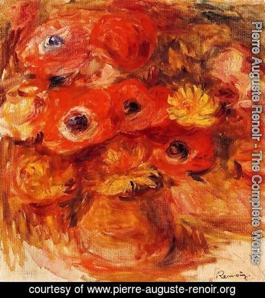 Pierre Auguste Renoir - Vase Of Anemones