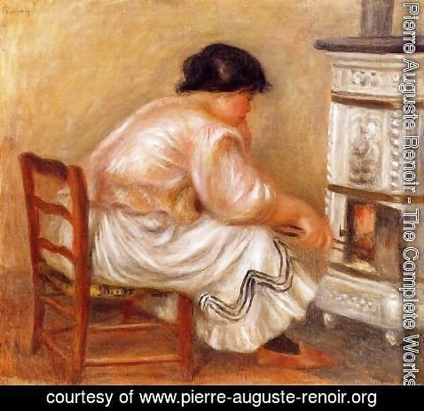 Pierre Auguste Renoir - Woman Stoking A Stove