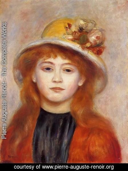 Pierre Auguste Renoir - Woman Wearing A Hat