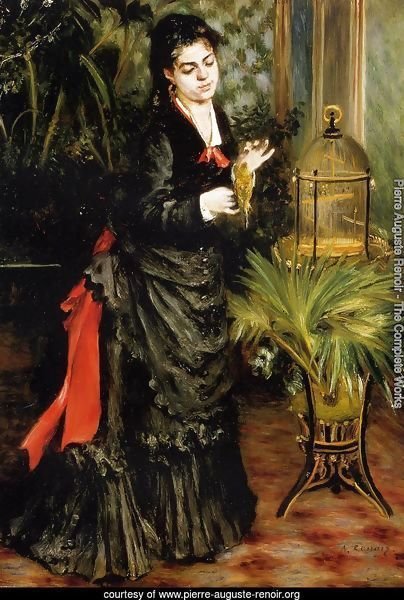 Woman With A Parrot Aka Henriette Darras
