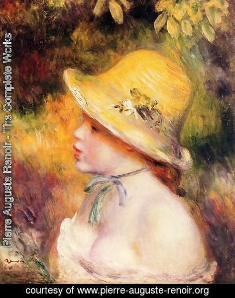 Pierre Auguste Renoir - Young Girl In A Straw Hat2